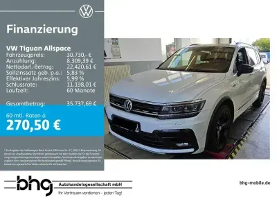 Gebraucht VW Tiguan Allspace Highline 200 PS (147 kW) 2021 Weiß SUV