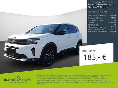 Gebraucht Citroën C5 Aircross Feel 131 PS (96 kW) 2023 Lack weiss banquise/typ aussenverkleidung spiegel flach standard SUV