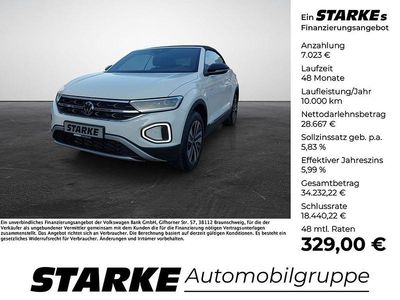 Neu VW T-Roc Cabriolet 116 PS (85 kW) 2025 Weiß (pure white uni schwarz) Cabrio