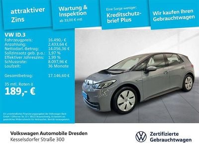 Gebraucht VW ID.3 Pure 110 kW (150 PS) 2021 Grau Kleinwagen