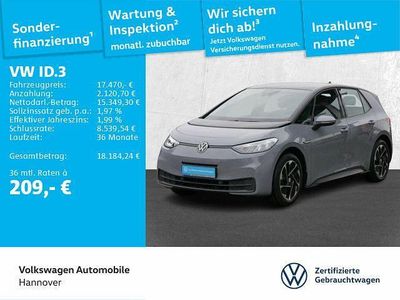 Mondsteingrau / schwarz Gebraucht 2021 VW ID.3 Pure Kleinwagen | 17.470 € (Fairer Preis)