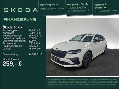 Gebraucht Skoda Scala Tour 116 PS (85 kW) 2025 Moonweiss metallic Kleinwagen