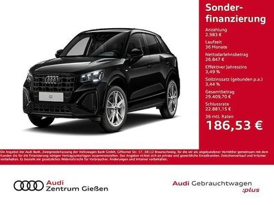 Mythosschwarz metallic Gebraucht 2025 Audi Q2 S-Line SUV | 29.830 € (Fairer Preis)