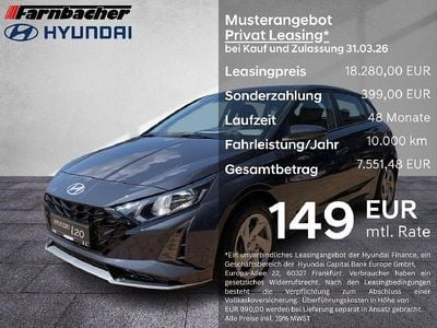 Neu Hyundai i20 Select 101 PS (74 kW) 2025 Aurora grey / met Limousine