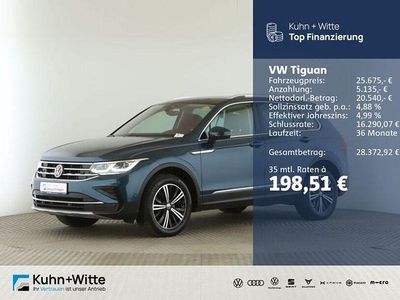Nightshade blue metallic Gebraucht 2021 VW Tiguan Elegance SUV | 25.390 € (Guter Preis)