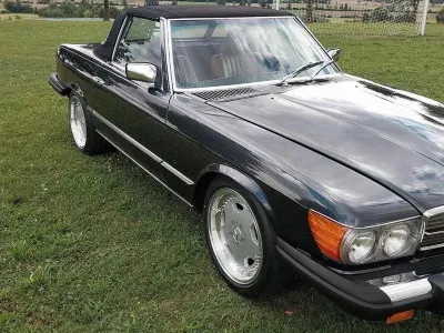 Brugt Mercedes SL380 1984 Sort Cabriolet