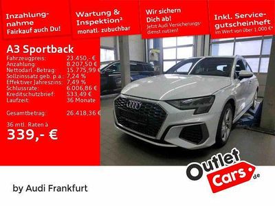 Usata Audi A3 S-Line 150 CV (110 kW) 2022 Bianco Berlina