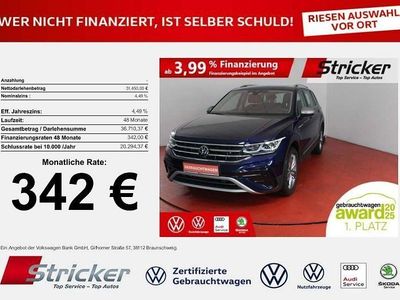 Gebraucht VW Tiguan Allspace Elegance 200 PS (147 kW) 2021 Atlantic blue metallic (metallic) SUV
