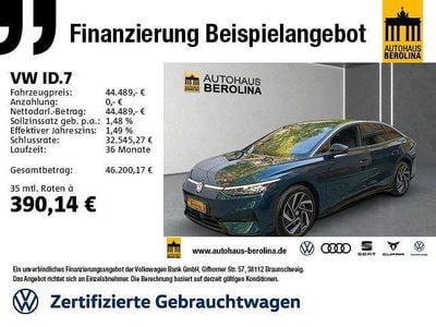 Aquamarinblau metallic Gebraucht 2025 VW ID.7 Pro Kleinwagen | 44.489 € (Guter Preis)
