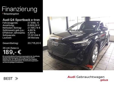 Mythosschwarz metallic Gebraucht 2022 Audi Q4 Sportback e-tron S-Line SUV | 27.888 € (Guter Preis)