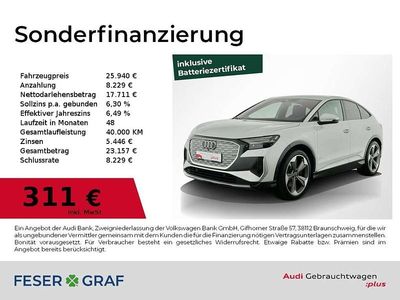 Gebraucht Audi Q4 Sportback e-tron Ambiente 219 kW (299 PS) 2022 Gletscherweiß metallic SUV