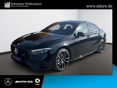 Schwarz kosmosschwarz Gebraucht 2024 Mercedes A35 AMG AMG Limousine | 43.880 € (Fairer Preis)