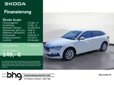 Gebraucht Skoda Scala Ambition 116 PS (85 kW) 2019 Moonweiß perleffekt Kleinwagen
