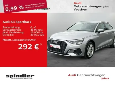 Gebraucht Audi A3 Sportback e-tron Basis 204 PS (150 kW) 2024 Florettsilber metallic Kleinwagen