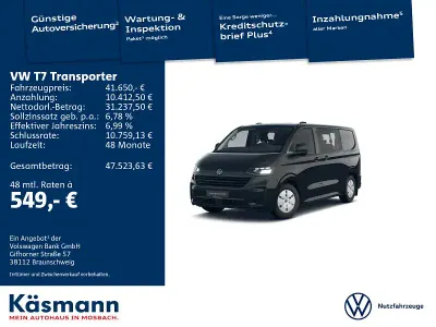 Nuova VW Transporter 150 CV (110 kW) 2026 Nero Furgone
