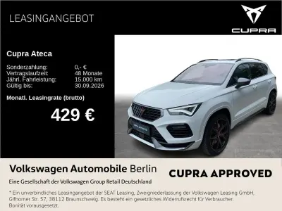 Gebraucht Cupra Ateca VZ 300 PS (220 kW) 2023 Nevada weiß metallic SUV