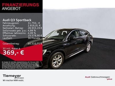 Gebraucht Audi Q3 Sportback S-Line 150 PS (110 kW) 2023 Schwarz SUV