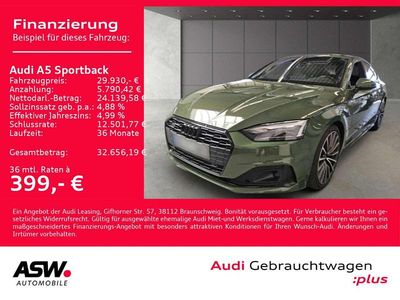 Gebraucht Audi A5 Advanced Plus 204 PS (150 kW) 2023 Distriktgrün metallic Coupé