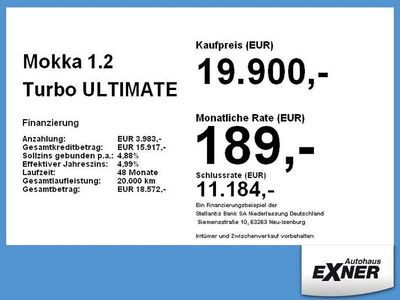 Gebraucht Opel Mokka Ultimate 131 PS (96 kW) 2023 Diamant schwarz SUV