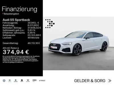 Gebraucht Audi S5 Sportback Ambiente 341 PS (250 kW) 2022 Gletscherweiß metallic Kleinwagen