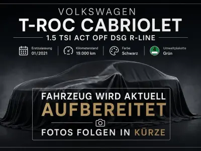 Gebraucht VW T-Roc Cabriolet R-line 150 PS (110 kW) 2021 Schwarz Cabrio