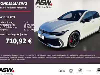 Neu VW Golf VIII GTI 265 PS (194 kW) 2026 Pure white uni schwarz uni Limousine