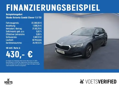 Gebraucht Skoda Octavia Clever 150 PS (110 kW) 2021 Quarzgrau metallic Kombi