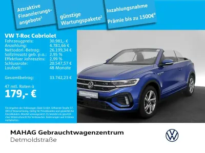 Gebraucht VW T-Roc Cabriolet R-line 150 PS (110 kW) 2025 Ravennablau metallic Cabrio
