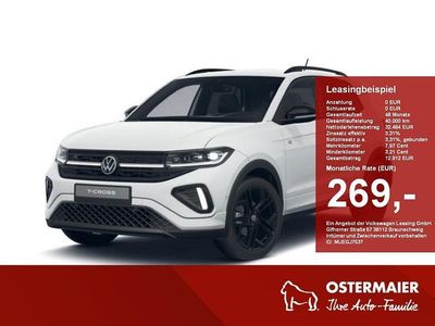 Pure white uni Neu 2025 VW T-Cross R-line SUV | 36.280 € (Teuer)