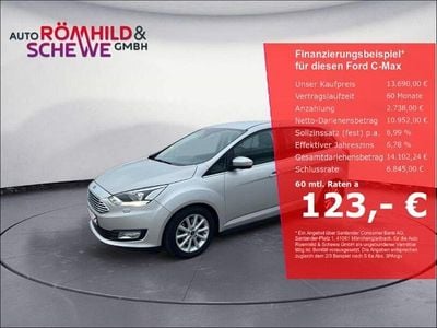 Gebraucht Ford C-MAX Titanium 125 PS (91 kW) 2018 Polarsilber metallic Van / Kleinbus