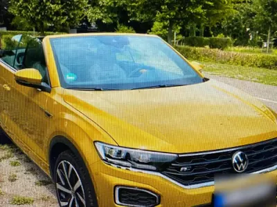 Gebraucht VW T-Roc Cabriolet R-line 150 PS (110 kW) 2021 Gelb Cabrio