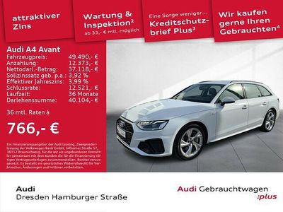 Gebraucht Audi A4 S-Line 265 PS (194 kW) 2024 Gletscherweiß metallic Kombi
