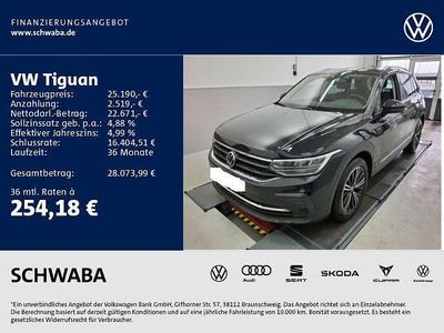 Gebraucht VW Tiguan United 150 PS (110 kW) 2021 Schwarz SUV