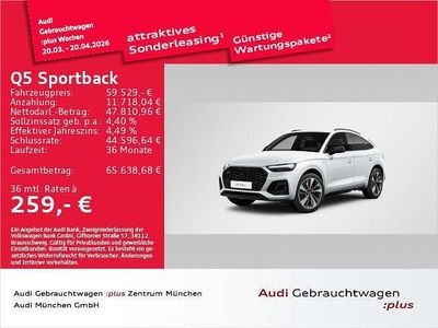 Gebraucht Audi Q5 Sportback Business 367 PS (269 kW) 2025 Gletscherweiß metallic SUV