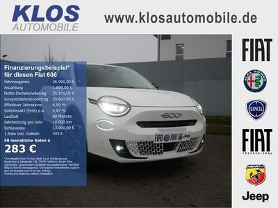 Neu Fiat 600 La Prima 110 PS (80 kW) 2026 Gelato weiss SUV