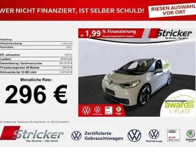 Gebraucht VW ID.3 Sport 150 kW (204 PS) 2021 Gletscherweiß metallic schwar Kleinwagen
