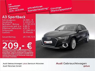Gebraucht Audi A3 Advanced Plus 110 PS (80 kW) 2023 Brillantschwarz Limousine
