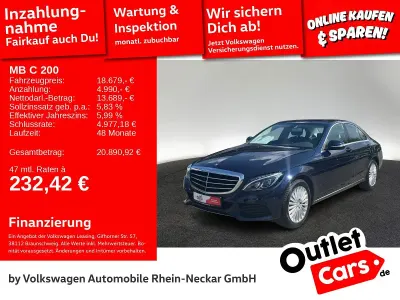 Brugt Mercedes C200 184 HK (135 kW) 2014 Blå Sedan