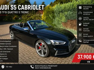Gebraucht Audi S5 Cabriolet Ambiente 354 PS (260 kW) 2018 Schwarz Cabrio