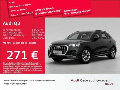 Gebraucht Audi Q3 S-Line 150 PS (110 kW) 2024 Mythosschwarz metallic SUV