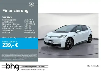 Gebraucht VW ID.3 Pro 150 kW (204 PS) 2023 Weiß Kleinwagen