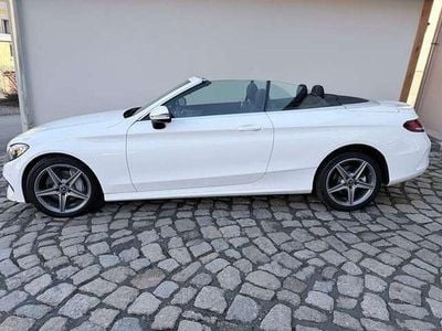 Usata Mercedes C200 AMG line 184 CV (135 kW) 2017 Bianco Cabrio