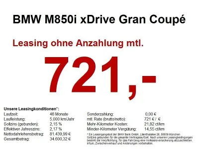 Gebraucht BMW M850 M Sport 530 PS (389 kW) 2025 Schwarz Coupé