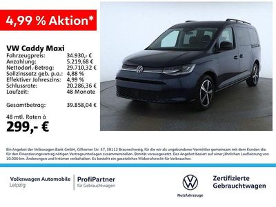 Gebraucht VW Caddy Maxi Dark Label 116 PS (85 kW) 2024 Blau Van / Kleinbus