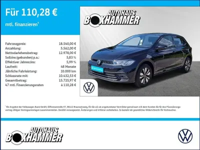 Gebraucht VW Polo Move 80 PS (58 kW) 2023 Schwarz (deep black perleffekt) Limousine