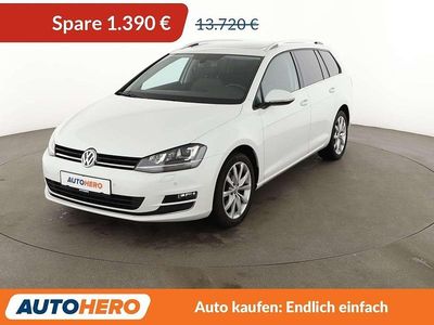 Pure white Gebraucht 2015 VW Golf VII Highline Kombi | 12.330 € (Fairer Preis)