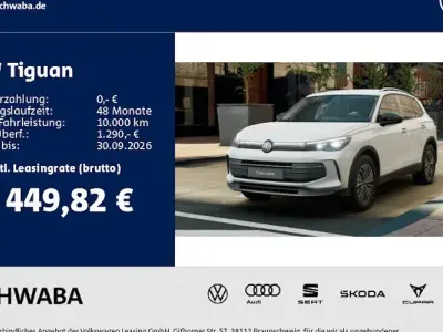 Neu VW Tiguan Life 150 PS (110 kW) 2025 Weiß SUV