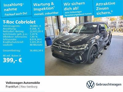 Second-hand VW T-Roc Cabriolet R-line 150 CP (110 kW) 2023 Negru Cabrio