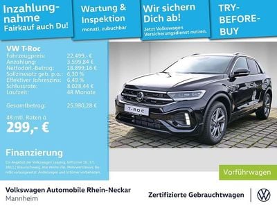 Gebraucht VW T-Roc R-line 110 PS (80 kW) 2024 Deep black perleffekt SUV