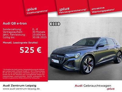 Gebraucht Audi Q8 e-tron S-Line 300 kW (408 PS) 2024 Daytonagrau perleffekt SUV